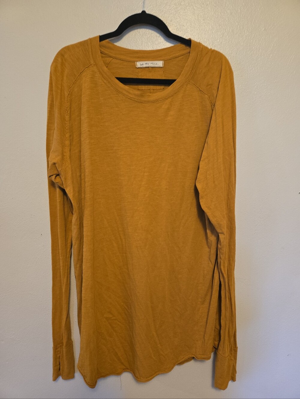 We The Free Free People Yellow Long Sleeved Tee Tunic Top XL